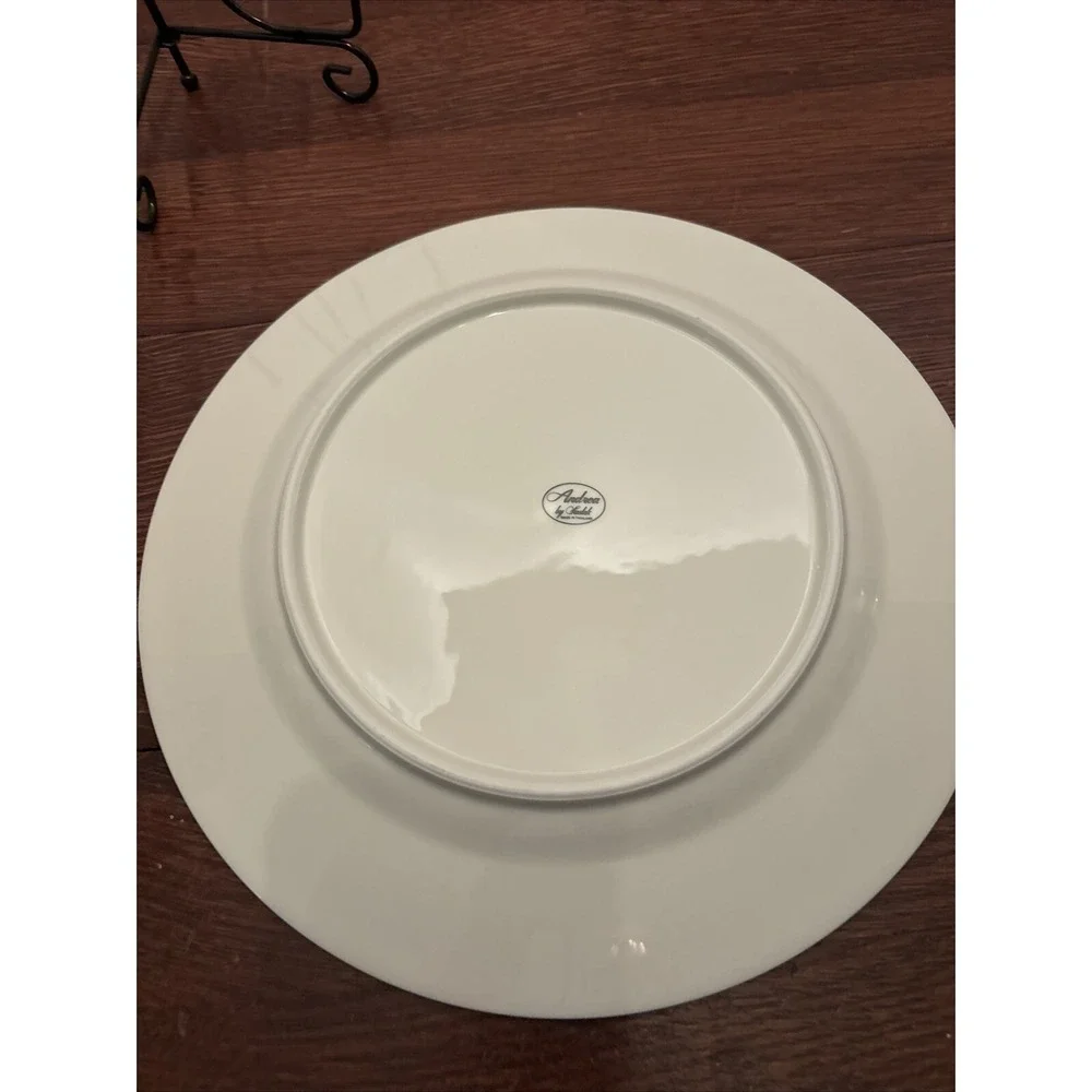 Vintage Andrea By Sadek Cake Plate And Server Floral, Grapes, Leaves‎